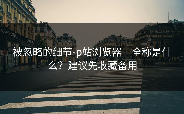 被忽略的细节-p站浏览器｜全称是什么？建议先收藏备用
