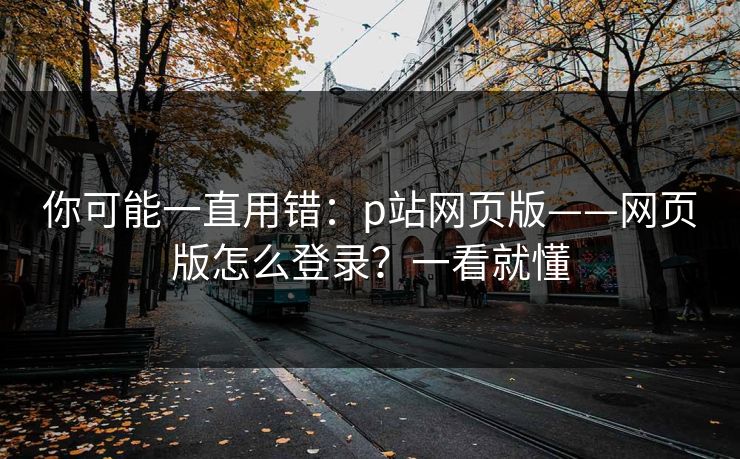 你可能一直用错：p站网页版——网页版怎么登录？一看就懂